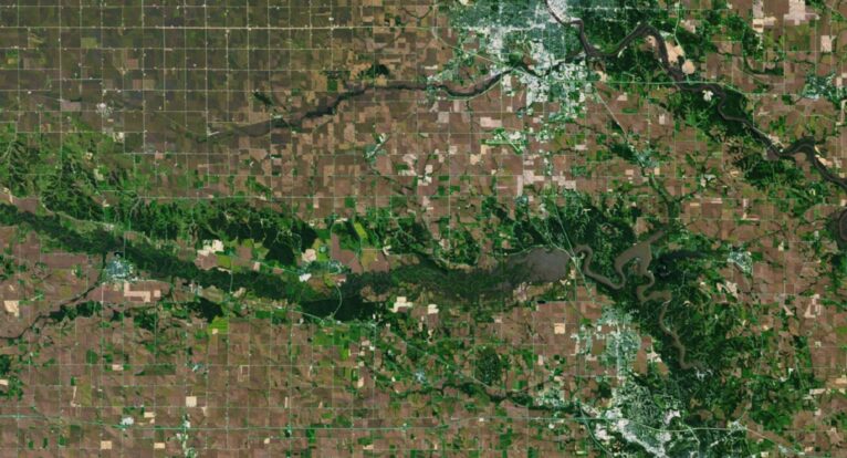 Topographic map Iowa