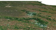 3D relief map of Iowa