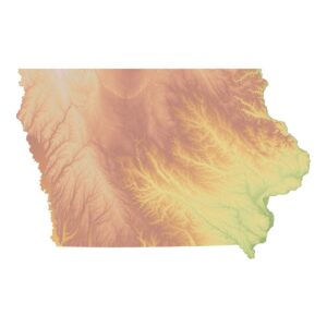Iowa 3D model terrain