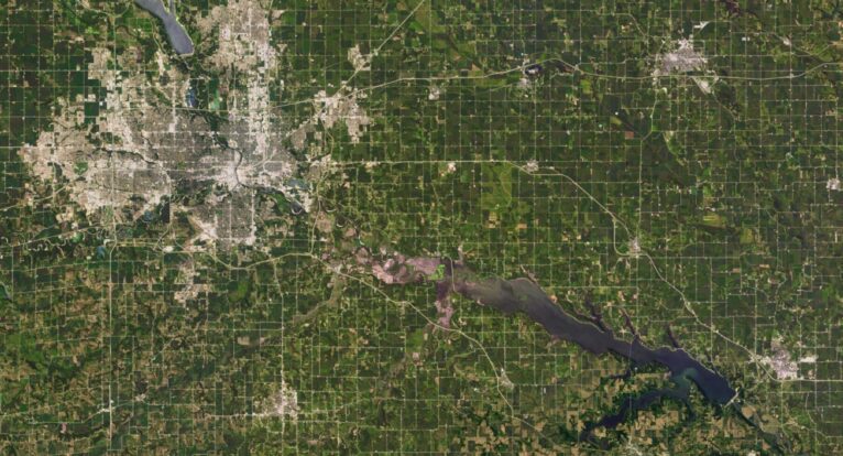 Iowa relief map