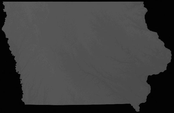 Iowa Height Map Iowa Height Map