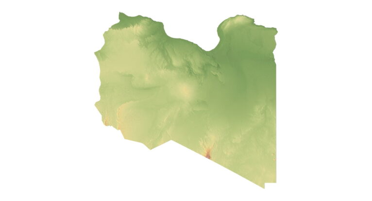 Libya map 3d model