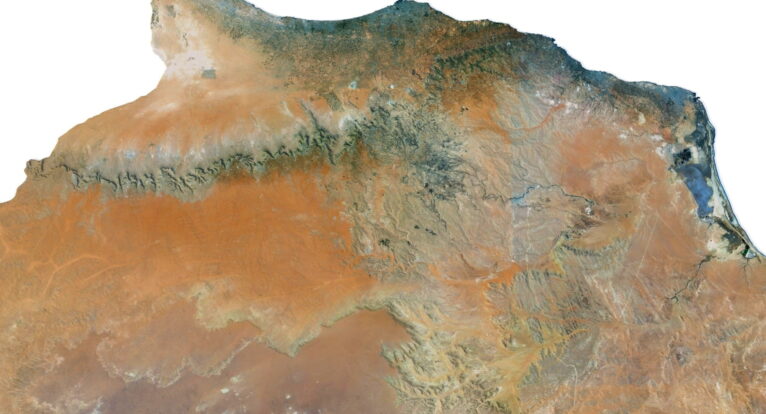 Libya relief map