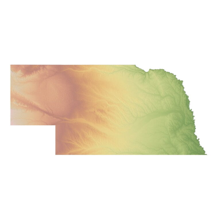 Nebraska 3D model terrain