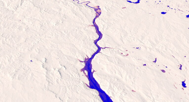 3D terrain model of North Dakota