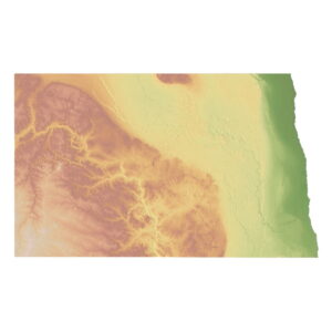 North Dakota 3D model terrain