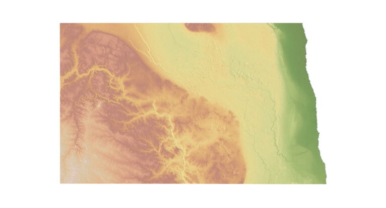North Dakota map 3d model