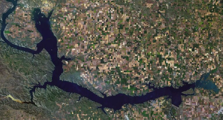 North Dakota relief map