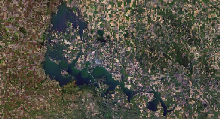 Satellite textures of North Dakota