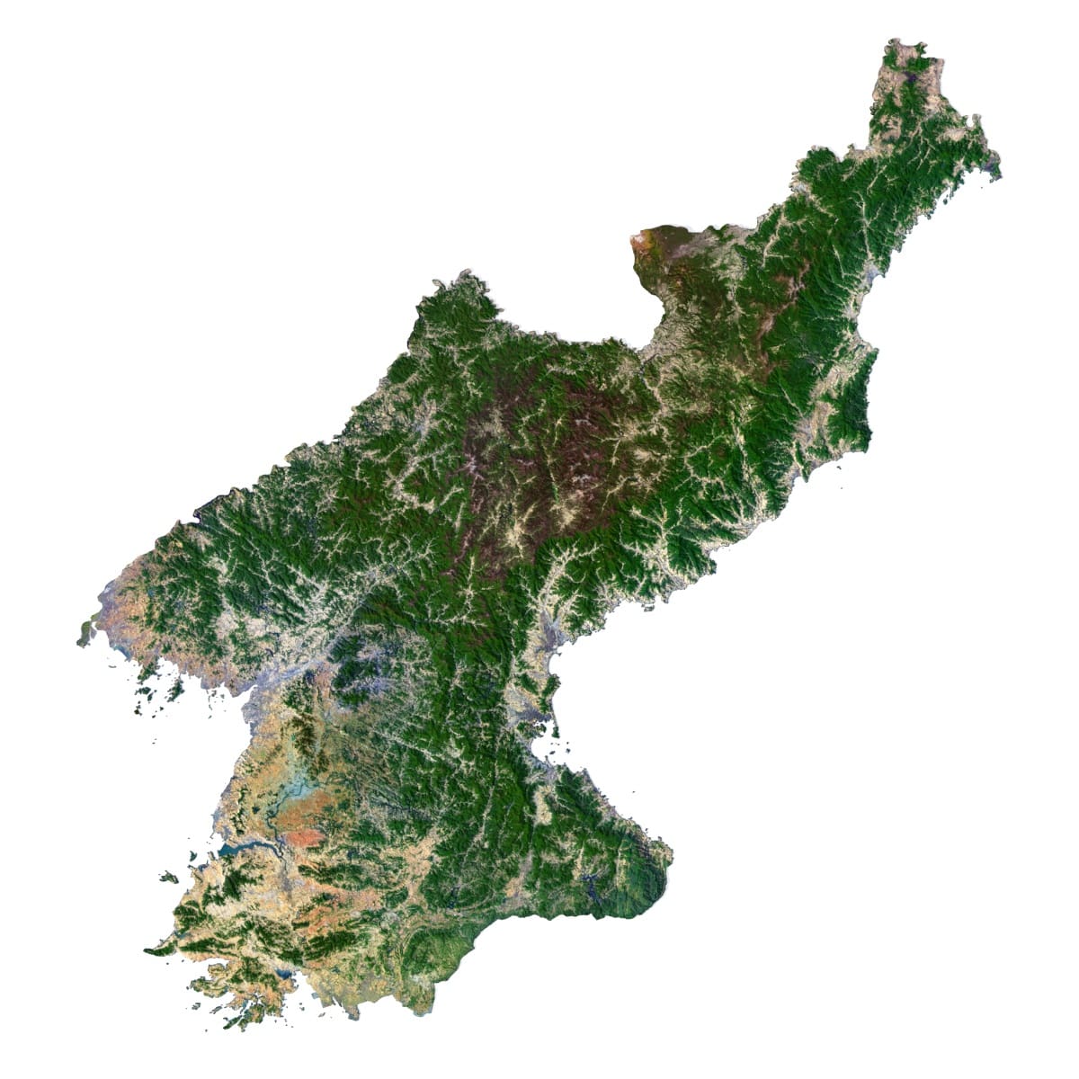 North Korea 3D model North Korea 3D model