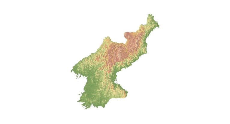 North Korea map 3d model