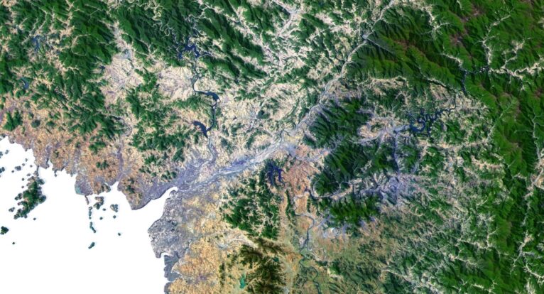 North Korea relief map