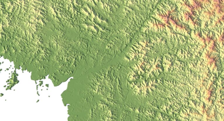 Satellite textures of North Korea