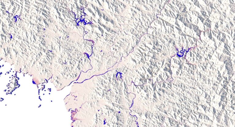 North Korea 3D elevation model