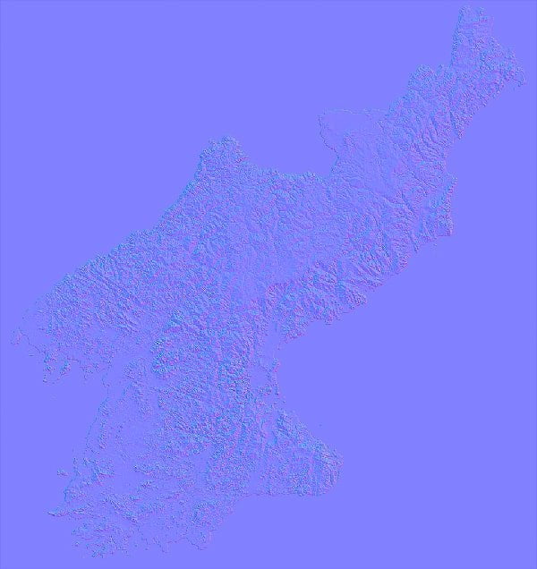 North Korea Normal Map North Korea Normal Map