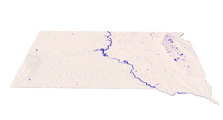 South Dakota 3D model in C4D format