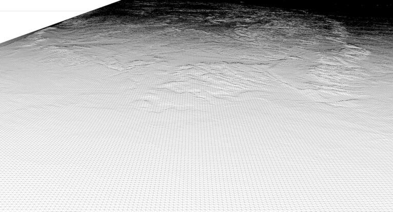 3D relief map of South Dakota