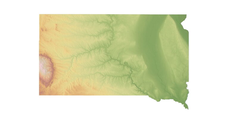 South Dakota map 3d model