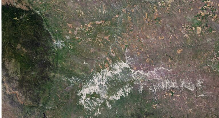 South Dakota relief map