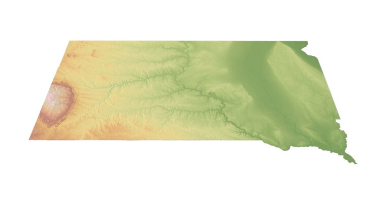 Map of South Dakota