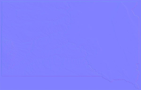 South Dakota Normal Map South Dakota Normal Map