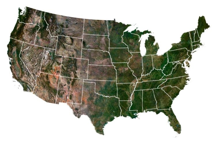 3D models of the United States of America