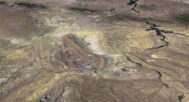 3D relief map of Wyoming