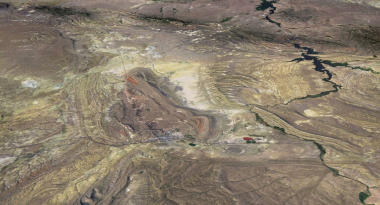 3D relief map of Wyoming
