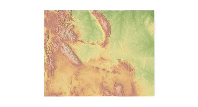 Wyoming map 3d model