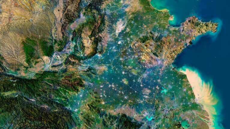 Satellite map of China