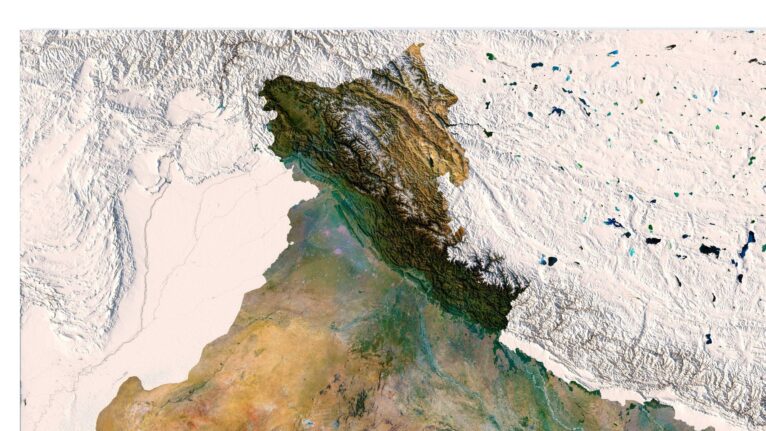 Satellite map of India
