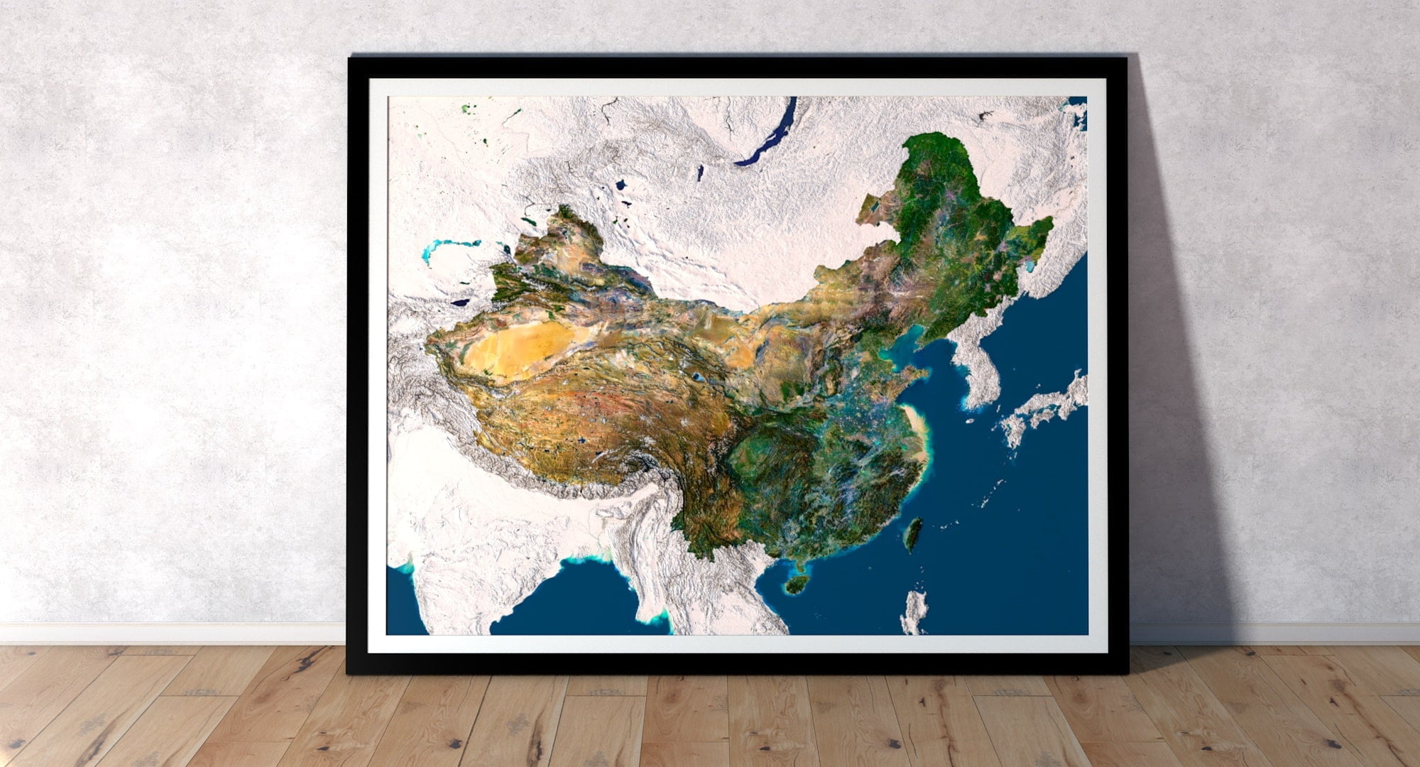Geographic map of China Geographic map of China