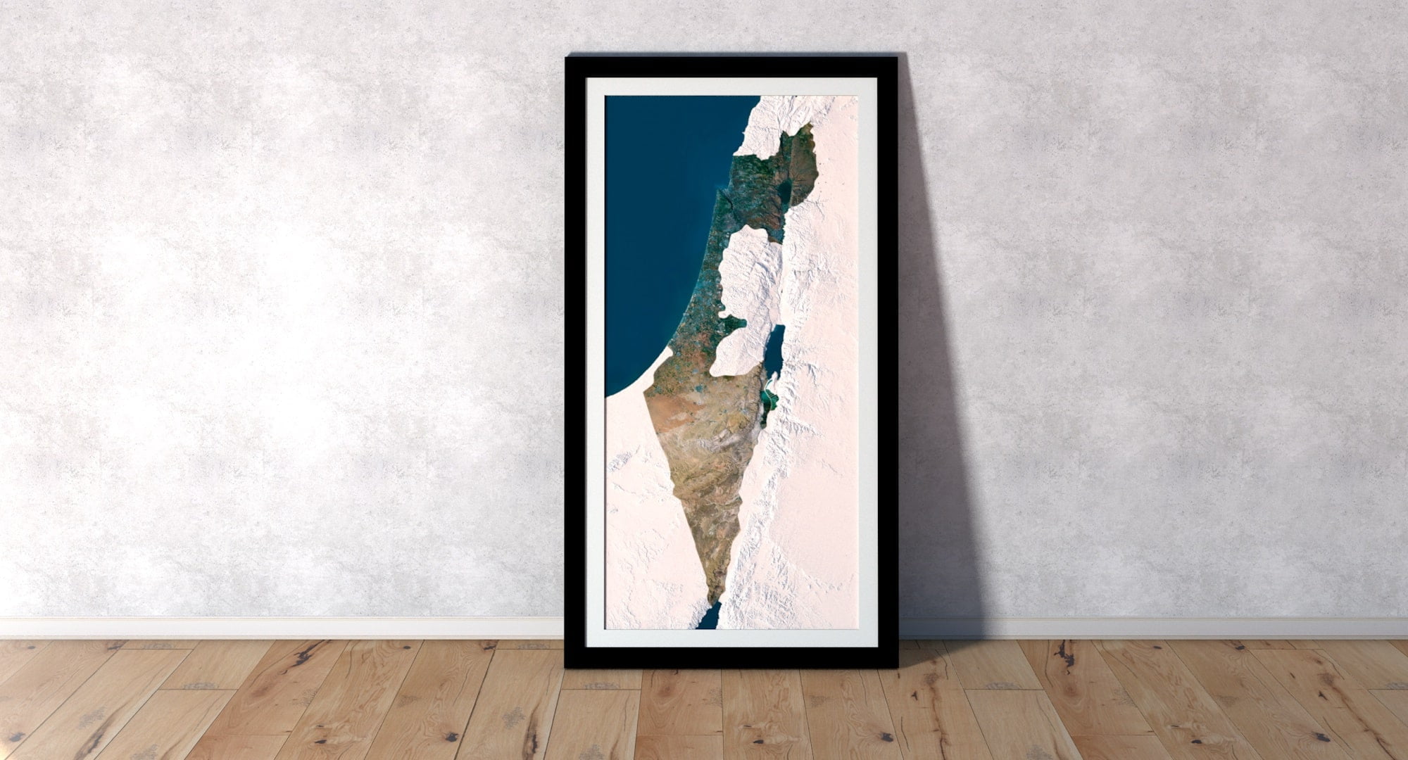 Israel Terrain Map TIF Render – Professional Print Detailed Israel 3D map TIF render for printing and 3D visualization
