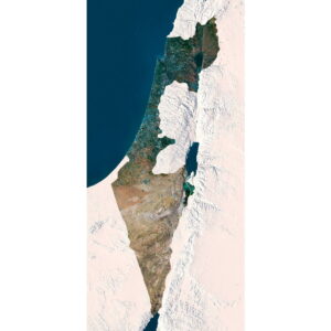 High-resolution Israel 3D map render in TIF format
