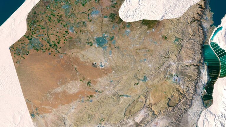Large-format Israel 3D terrain map for home or office decor