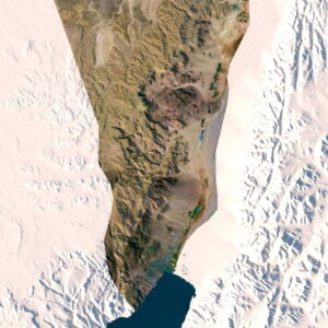 Printable Israel terrain map TIF render for education and projects