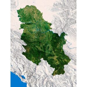 Serbia 3D map