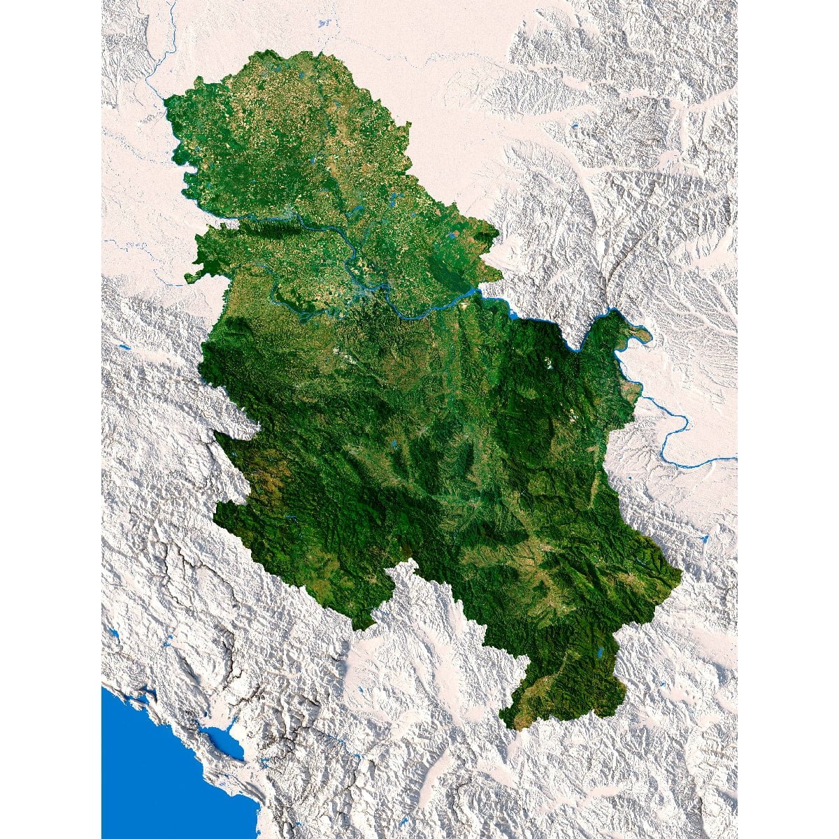 Serbia 3D map Serbia 3D map