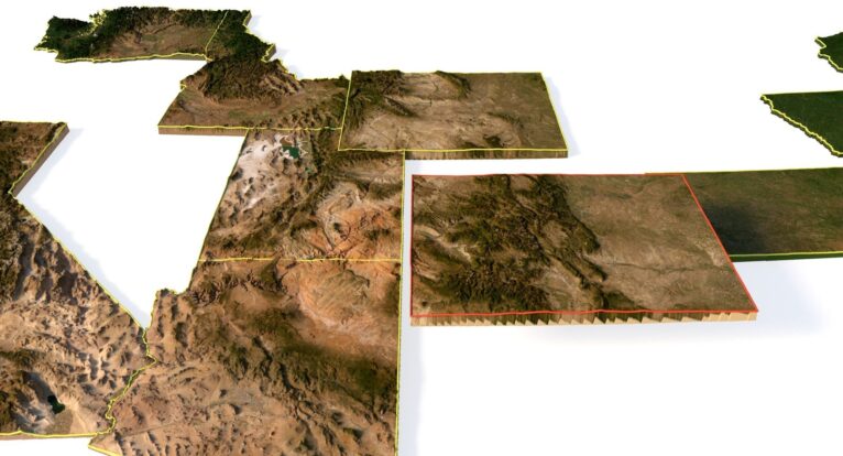 50 United States of America 3D map