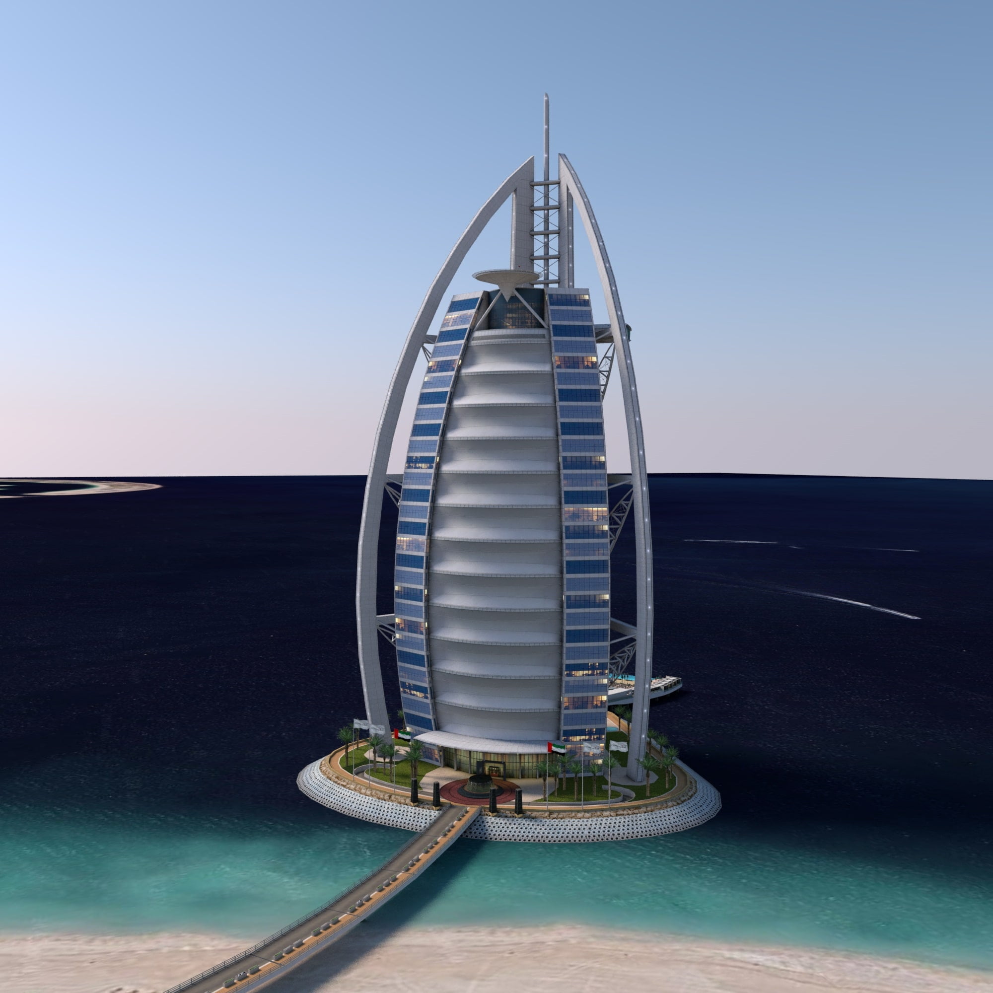 Burj Al Arab byu 3D model Burj Al Arab byu 3D model