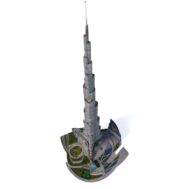 Breathtaking Burj Khalifa 3D Model - Aerial View