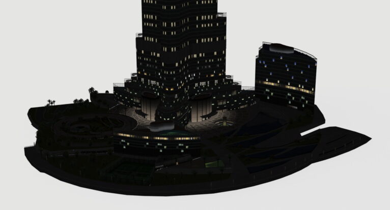 Burj Khalifa 3D Model Night