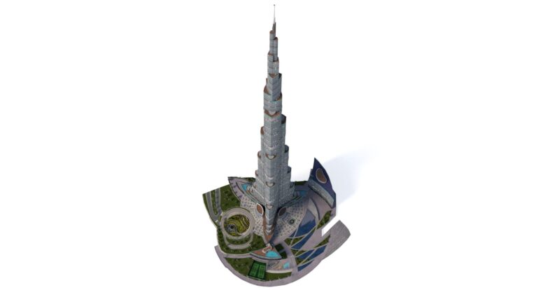 Burj Khalifa Dubai - Detailed 3D Model Showcase