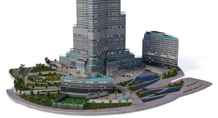 Captivating Burj Khalifa 3D Model - Sunset Glow