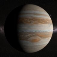 High-resolution full view of Jupiter 3D model showcasing realistic planetary textures.