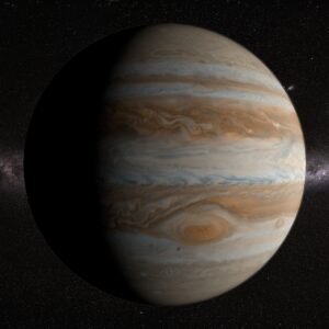 High-resolution full view of Jupiter 3D model showcasing realistic planetary textures.