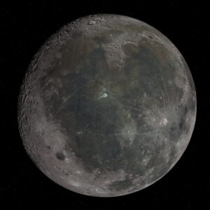 Complete 3D model of the Moon with high-resolution lunar surface textures.