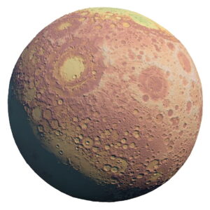3D STL file of the entire Moon with high detail for printing.