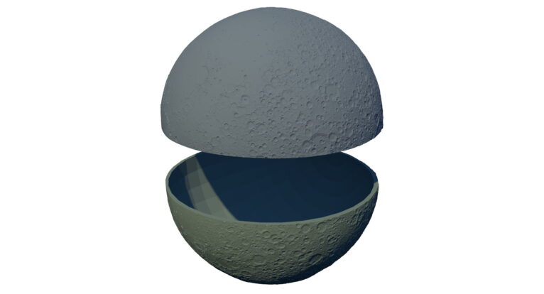 Moon stl files for 3d printing
