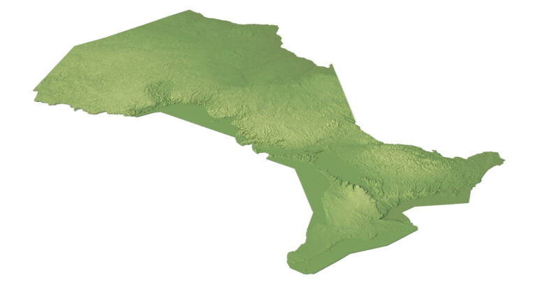 Topographic map Ontario